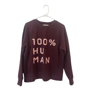 Everlane 100% Human Burgundy Crewneck Sweatshirt